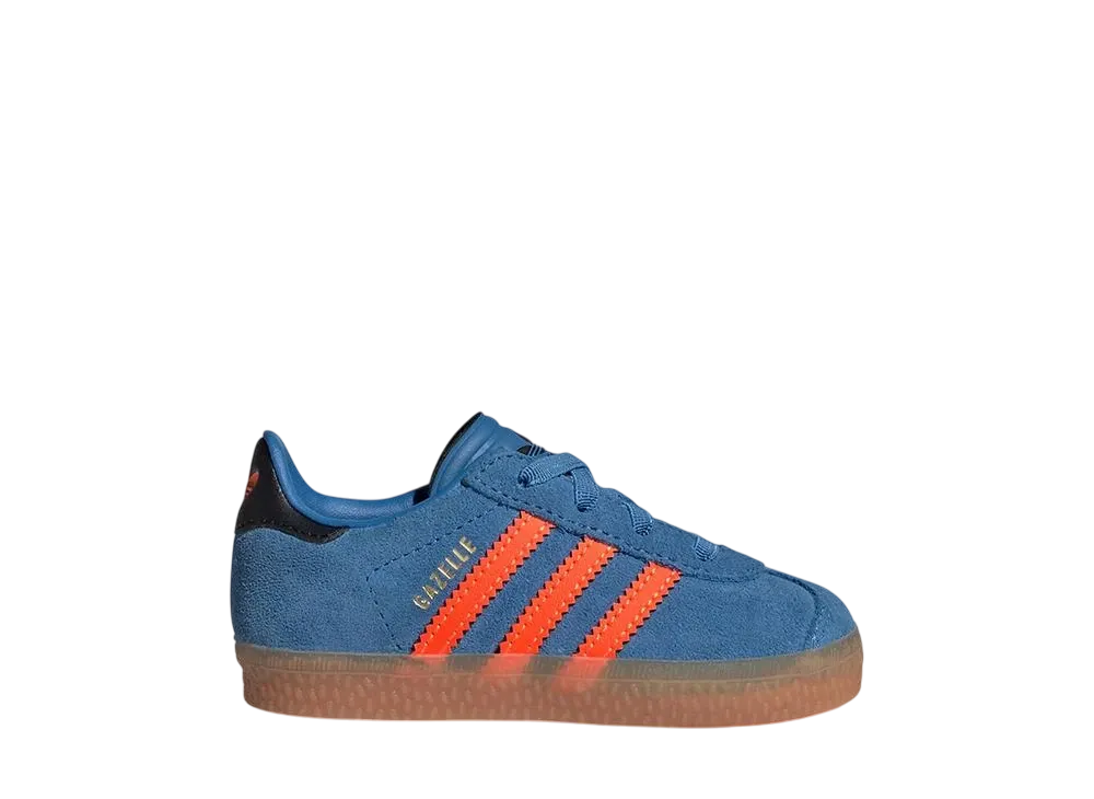 アディダスオリジナルス TD ガゼル コンフォート クロージャー エラスティック "フォーカスブルー/ソーラーオレンジ/コアブラック" (キッズ)