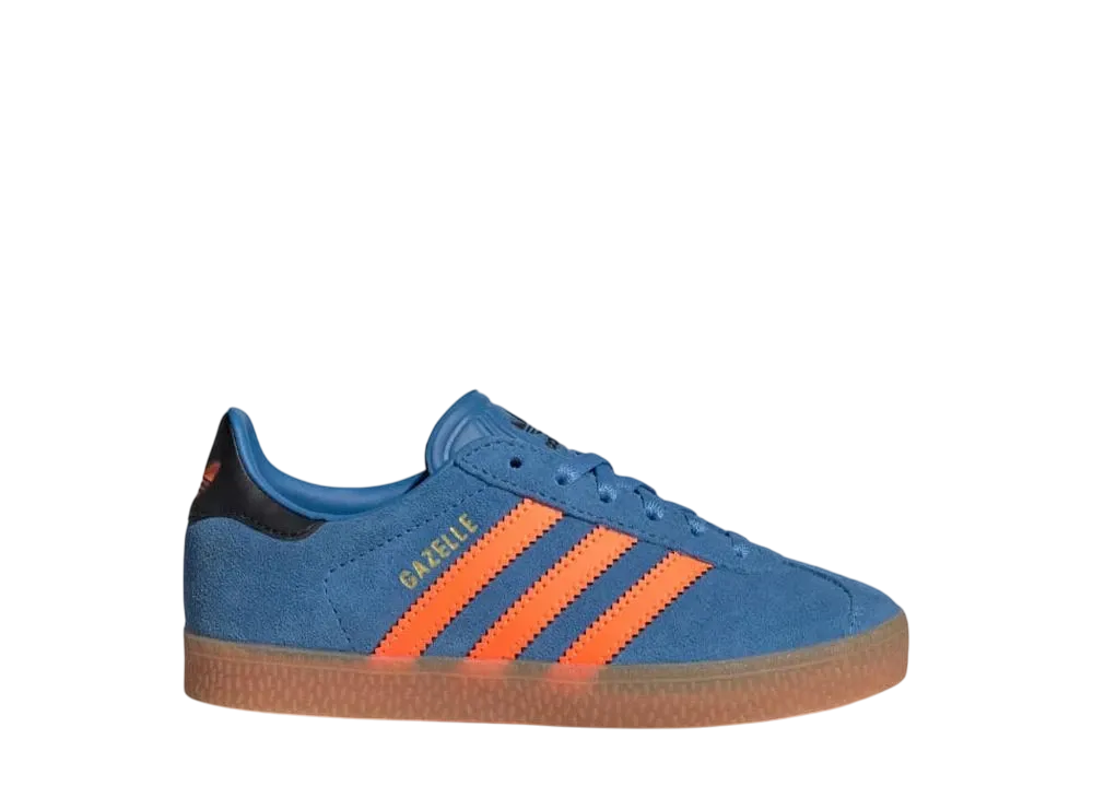 アディダスオリジナルス PS ガゼル "フォーカスブルー/ソーラーオレンジ/コアブラック" (キッズ)