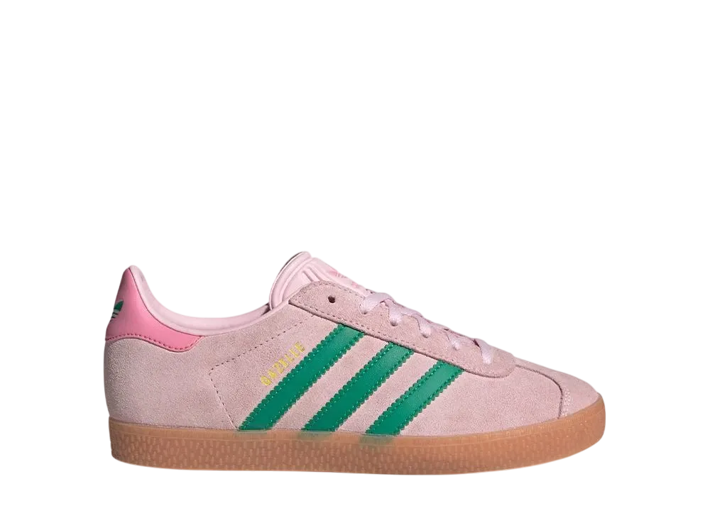 アディダスオリジナルス GS ガゼル "クリアピンク/コートグリーン/ブリスピンク" (キッズ)