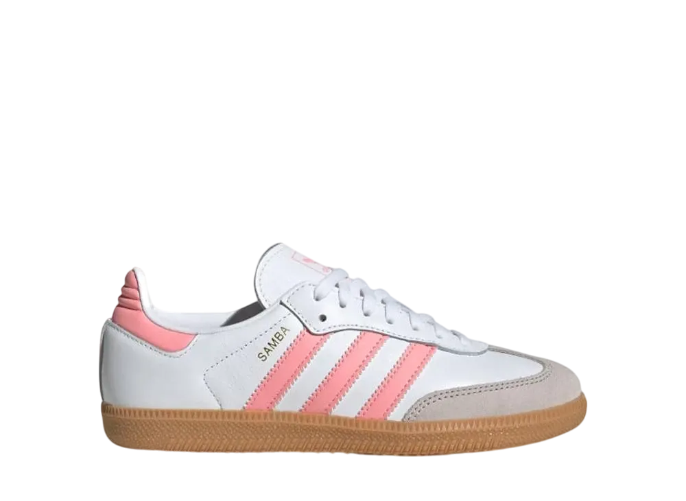 アディダスオリジナルス GS サンバ OG "クラウドホワイト/セミピンクスパーク/ガム" (キッズ)