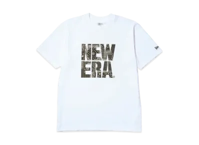 NEW ERA Short Sleeve Cotton T-Shirt Floral Paisley Square New Era Regular Fit "White"