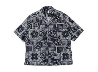 NEW ERA Short Sleeve Open Collar Shirt Floral Paisley "Black"