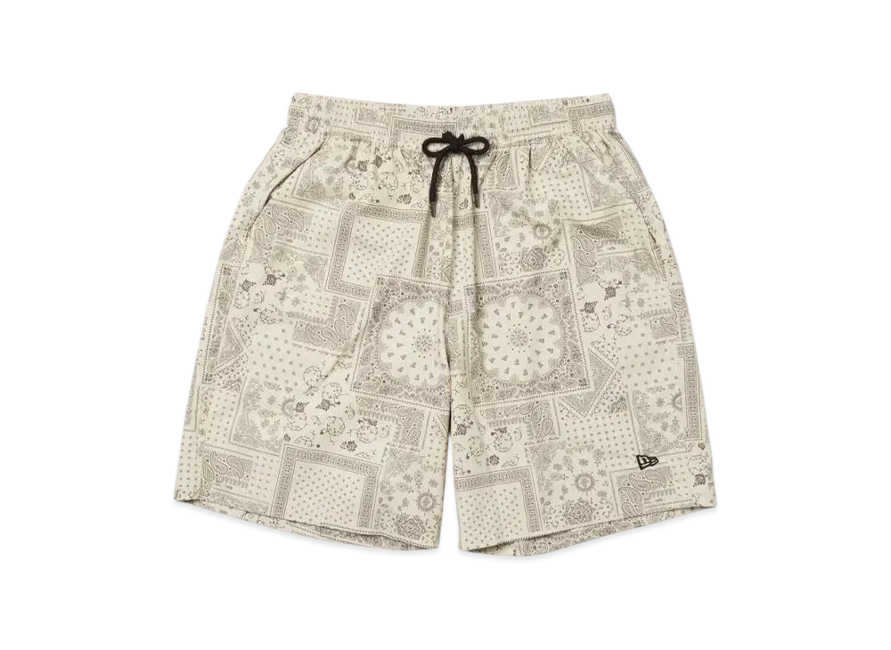NEW ERA Woven Short Pants Floral Paisley "Stone"
