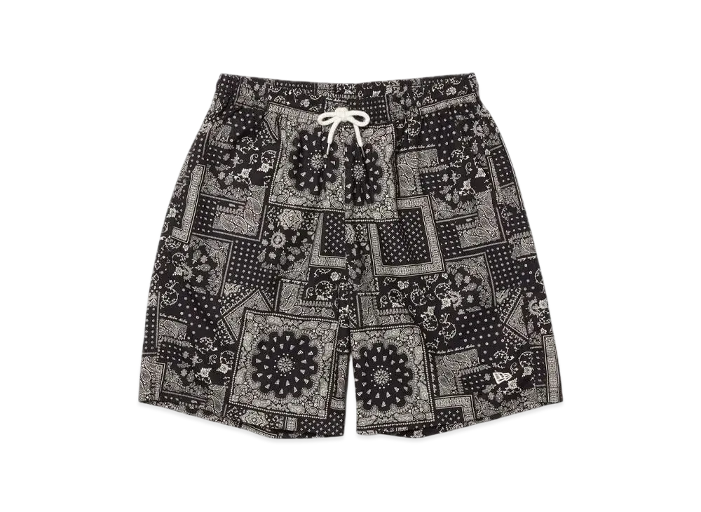 NEW ERA Woven Short Pants Floral Paisley "Black"