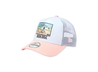 NEW ERA x PEANUTS Youth 9Forty A-Frame Tracker Baseball "White/Pink Lemonade"