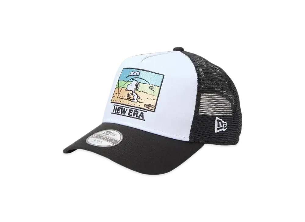 NEW ERA x PEANUTS Youth 9Forty A-Frame Tracker Baseball "White/Black"