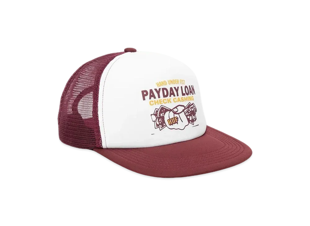 HUF Pay Day Trucker Hat "Raisin"