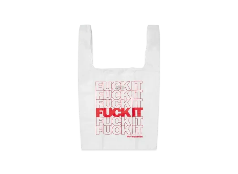 HUF Fuck It Packable Bodega Bag "White"