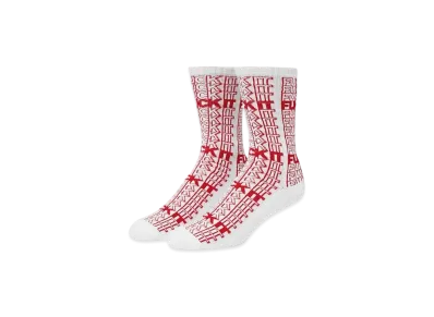 HUF Fuck It Repeat Crew Socks "White"