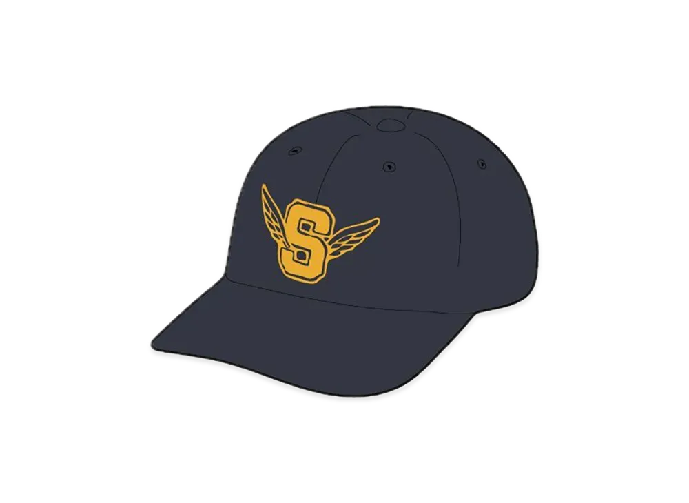 K　Supreme Wings Logo 6-Panel ネイビー Supreme Wings Logo 6-Panel Navy - SS25 - JP