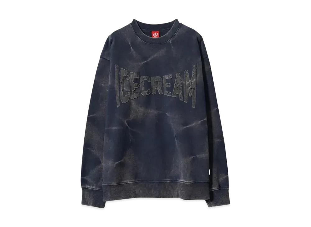 ICECREAM FAST WASHED CREWNECK SWEATSHIRT"NAVY BLAZER"