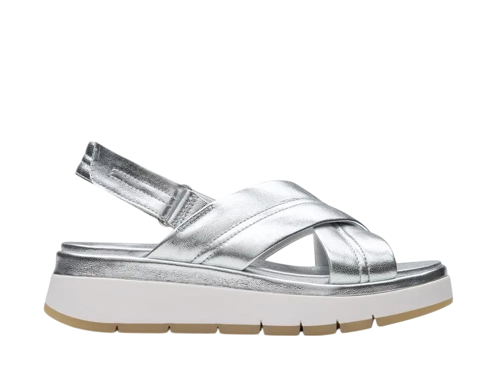 Clarks Women's Tuscan Cross "Silver Leather"