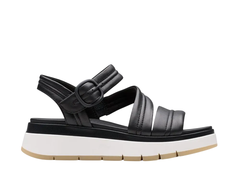 クラークス ウィメンズ タスカンストラップ "ブラックレザー"