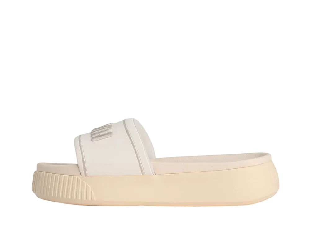 プーマ ウィメンズ プラットフォーム スライド MU サンダル "ウォームホワイト/アルパインスノー"
