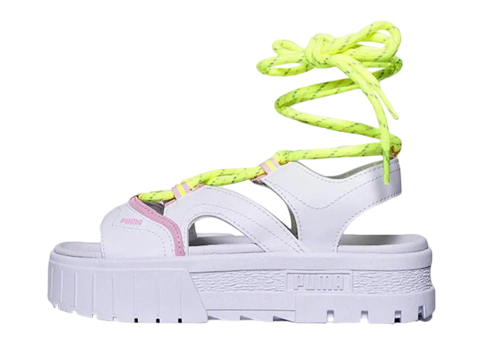 プーマ ウィメンズ メイズ サンダル レース ポップ "ホワイト/イエロー"