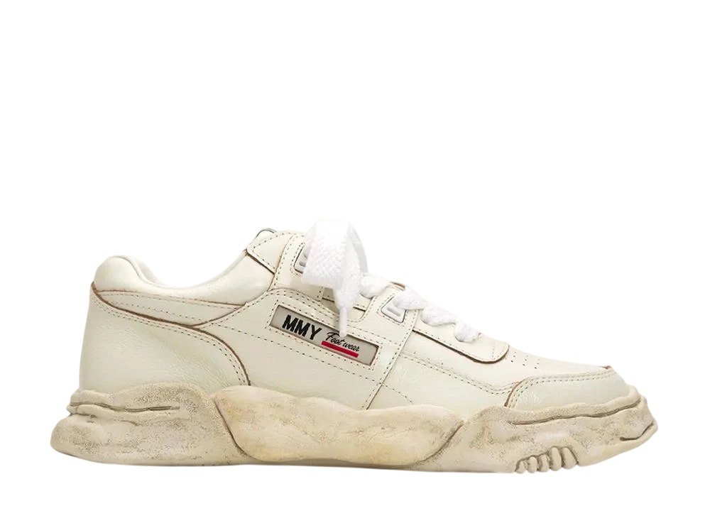 メゾンミハラヤスヒロ パーカー オリジナルソール ウィンクルレザー ローカットスニーカー "ホワイト" (A14FW733)