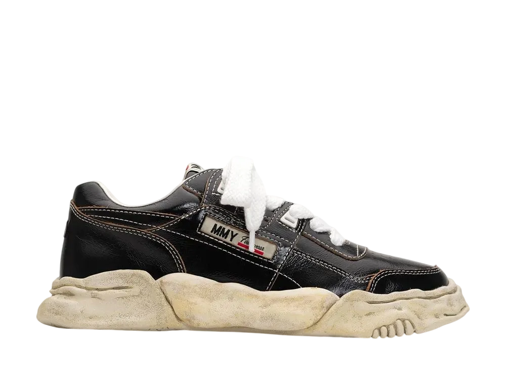メゾンミハラヤスヒロ パーカー オリジナルソール ウィンクルレザー ローカットスニーカー "ブラック" (A14FW733)