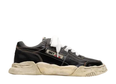 Maison MIHARA YASUHIRO PARKER OG Sole Wrinkled Leather Low-top Sneaker "Black"