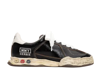 Maison MIHARA YASUHIRO HERBIE OG Sole Wrinkled Leather Low-top Sneaker "Black"