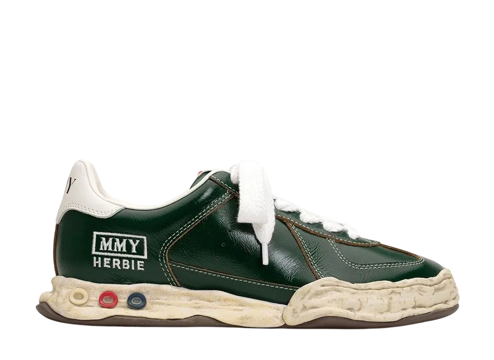 メゾンミハラヤスヒロ ハービー オリジナルソール ウィンクルレザー ローカットスニーカー "グリーン" (A14FW719)
