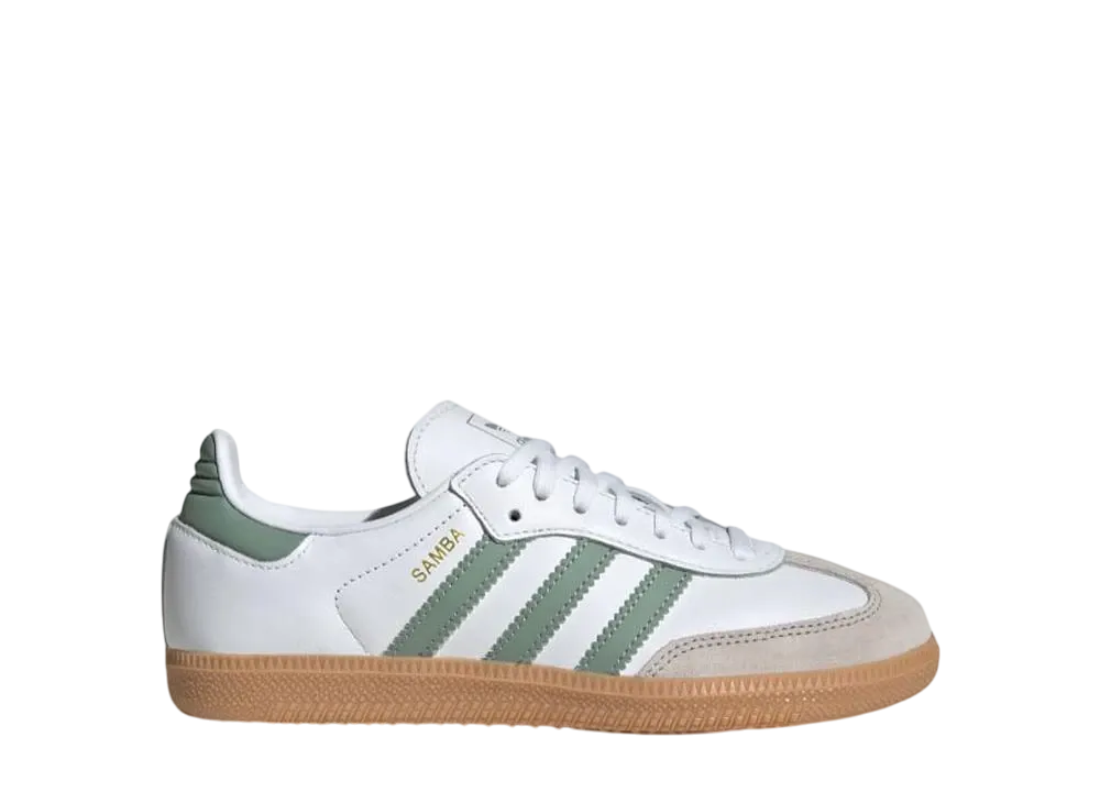 アディダスオリジナルス GS サンバ OG "クラウドホワイト/シルバーグリーン/ガム" (キッズ)