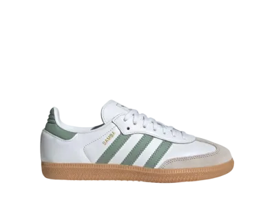 adidas GS Samba OG "Cloud White/Silver Green/Gum"