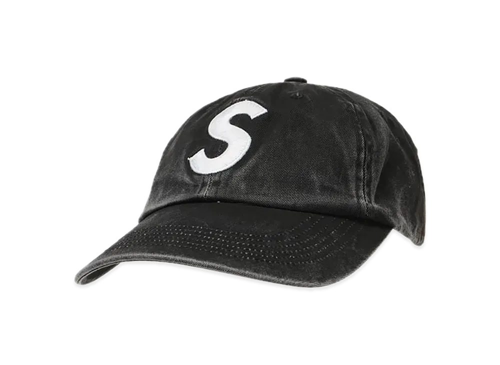 Supreme Pigment Coated S Logo 6-Panel "Black"