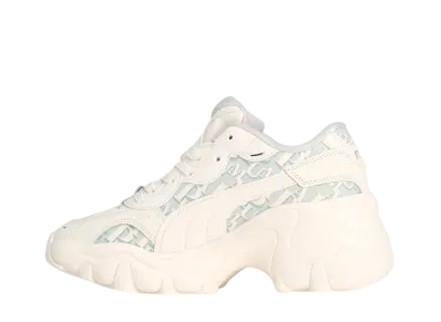 Puma Women's Pulsar Wedge Monogram "Warm White/Glacial Gray/Puma Silver"