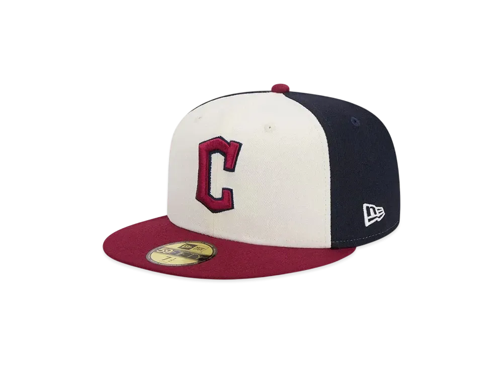 NEW ERA 59Fifty On Field 2025 MLB City Connect Cleveland Guardians "Chrome White/Navy/Cardinal"