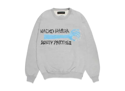 WACKO MARIA x NECKFACE Heavy Weight Crew Neck Sweat Shirt "Gray"