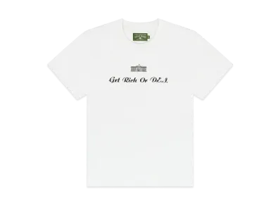 DENIM TEARS Get Rich or DEI Tee "White"