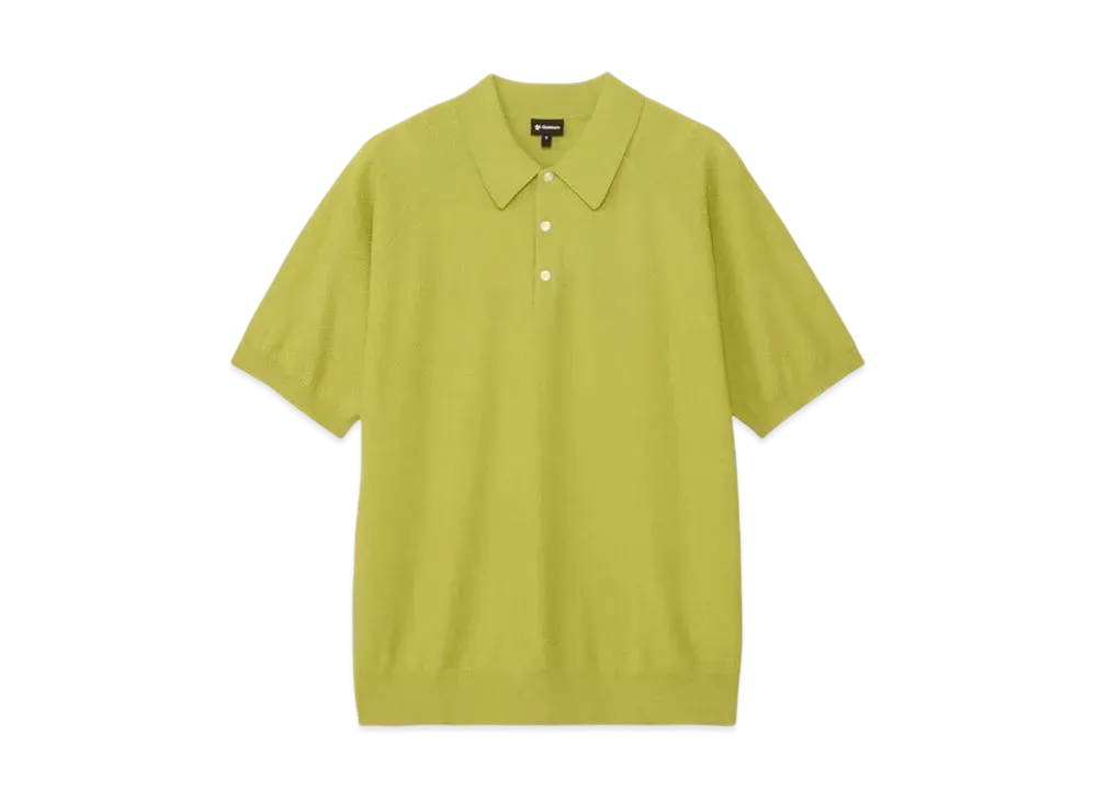 Goldwin Whole Garment Wool Blend Knit Polo Shirt (Unisex) "Honey Olive"