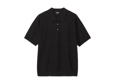 Goldwin Whole Garment Wool Blend Knit Polo Shirt (Unisex) "Black"
