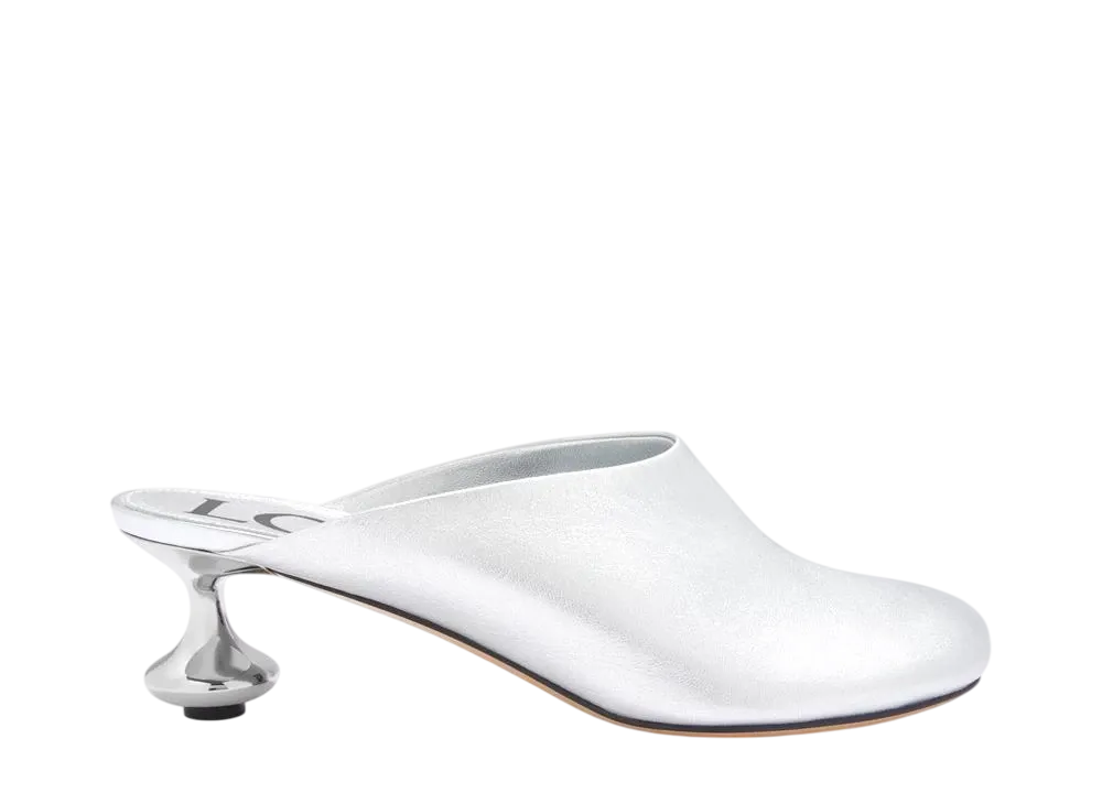 ロエベ ウィメンズ トイ ミュール ラミネートラム "シルバー"