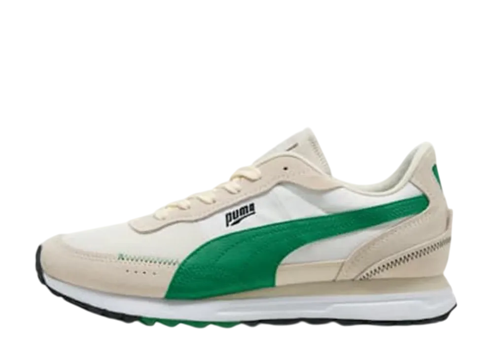 プーマ ロードライダー スウェード "ウォームホワイト/アーカイブグリーン"