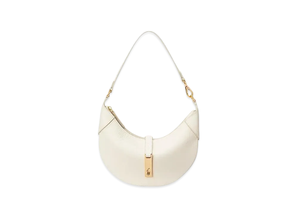 Polo Ralph Lauren Polo ID Leather Mini Shoulder Bag "White"