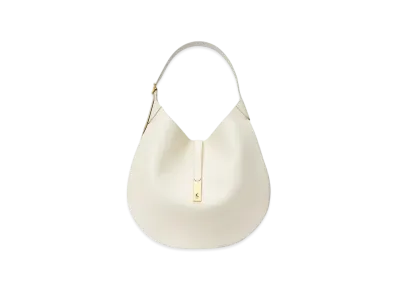 Polo Ralph Lauren Polo ID Large Leather Shoulder Bag "White"