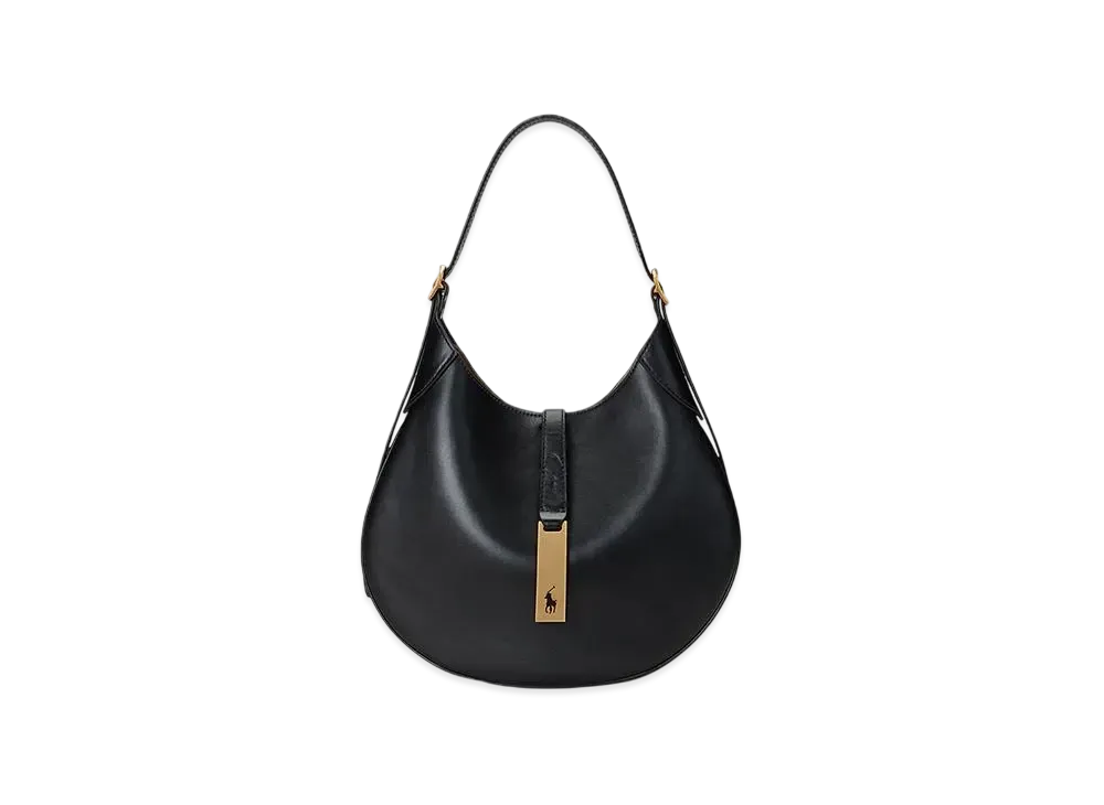 Polo Ralph Lauren Polo ID Leather Small Shoulder Bag "Black"