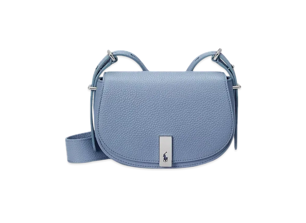 Polo Ralph Lauren Polo ID Leather Mini Saddle Bag "Blue"