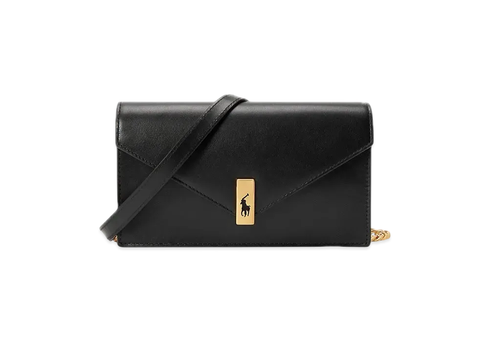 Polo Ralph Lauren Polo ID Leather Chain Wallet & Bag "Black"