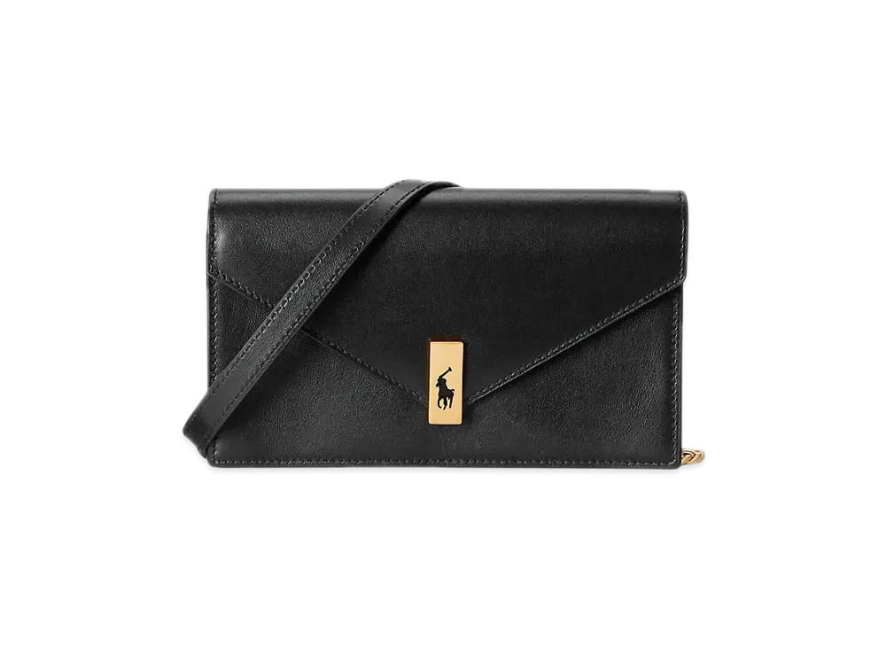 Polo Ralph Lauren Polo ID Leather Chain Wallet & Bag "Black"