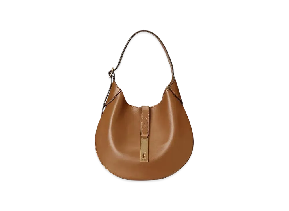Polo Ralph Lauren Polo ID Calfskin Shoulder Bag "Brown"