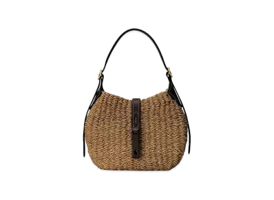 Polo Ralph Lauren Polo ID Raffia Small Shoulder Bag "Natural"