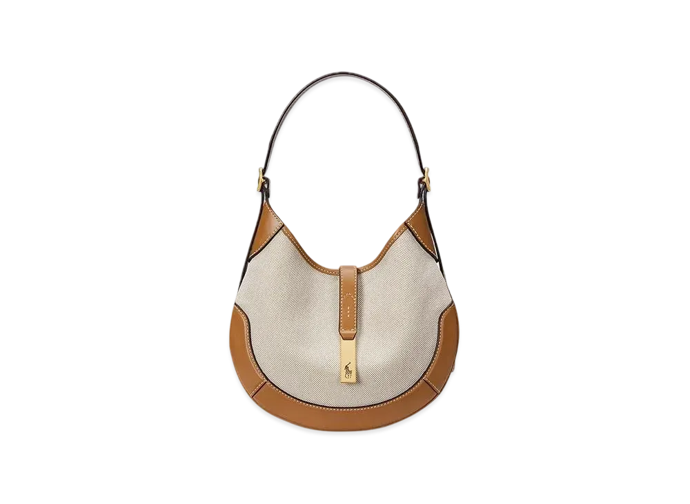 Polo Ralph Lauren Polo ID Canvas Small Shoulder Bag "Natural"