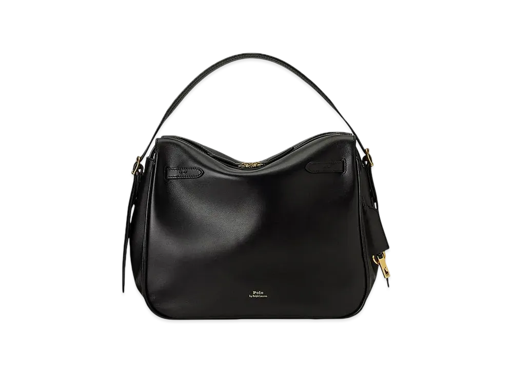 Polo Ralph Lauren Polo ID Leather Satchel "Black"