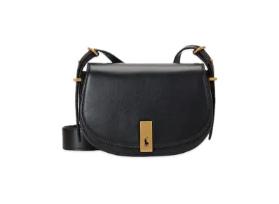 Polo Ralph Lauren Polo ID Calfskin Saddle Bag "Black"