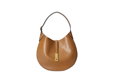 Polo Ralph Lauren Polo ID Medium Leather Shoulder Bag "Brown"