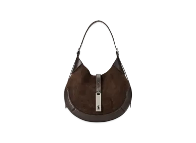 Polo Ralph Lauren Polo ID Small Suede Shoulder Bag "Brown"