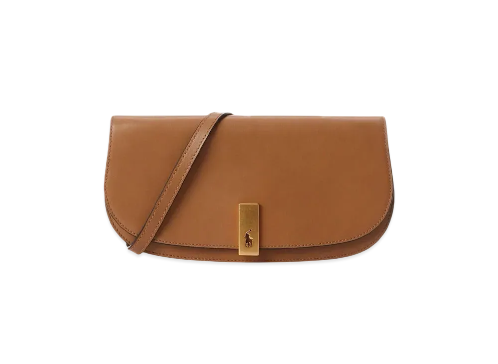Polo Ralph Lauren Polo ID Medium Leather Clutch Bag "Brown"