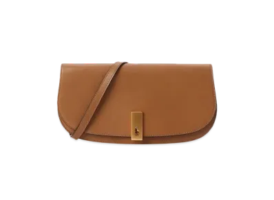 Polo Ralph Lauren Polo ID Medium Leather Clutch Bag "Brown"